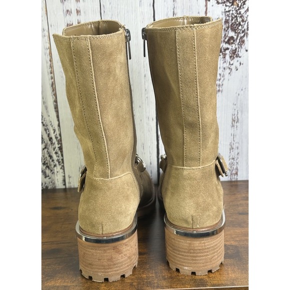 Vince Camuto Women's Kashilla Chain Link Zipper Ankle Moto Boots Shoes Size 8.5M - Picture 5 of 11